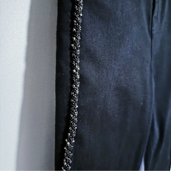 Jonathan Simkhai - Black Embellished Split Hem Jeans - Picture 8 of 9